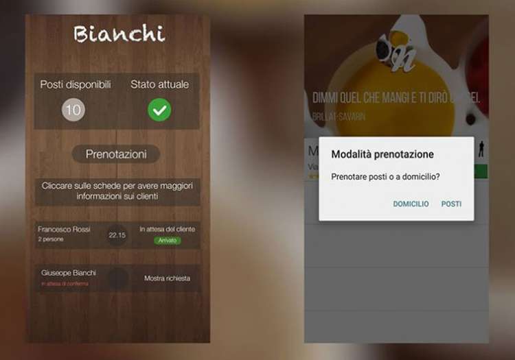 Scegli il numero di Posti che ti serve e l'Orario in cui prevedi di Arrivare e prenota un Tavolo o una consegna a Domicilio.